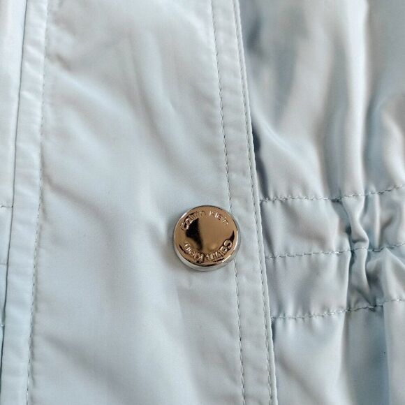 Calvin Klein Baby Blue Drawstring-Waist Utility Windbreaker Jacket Sz L - Picture 13 of 14